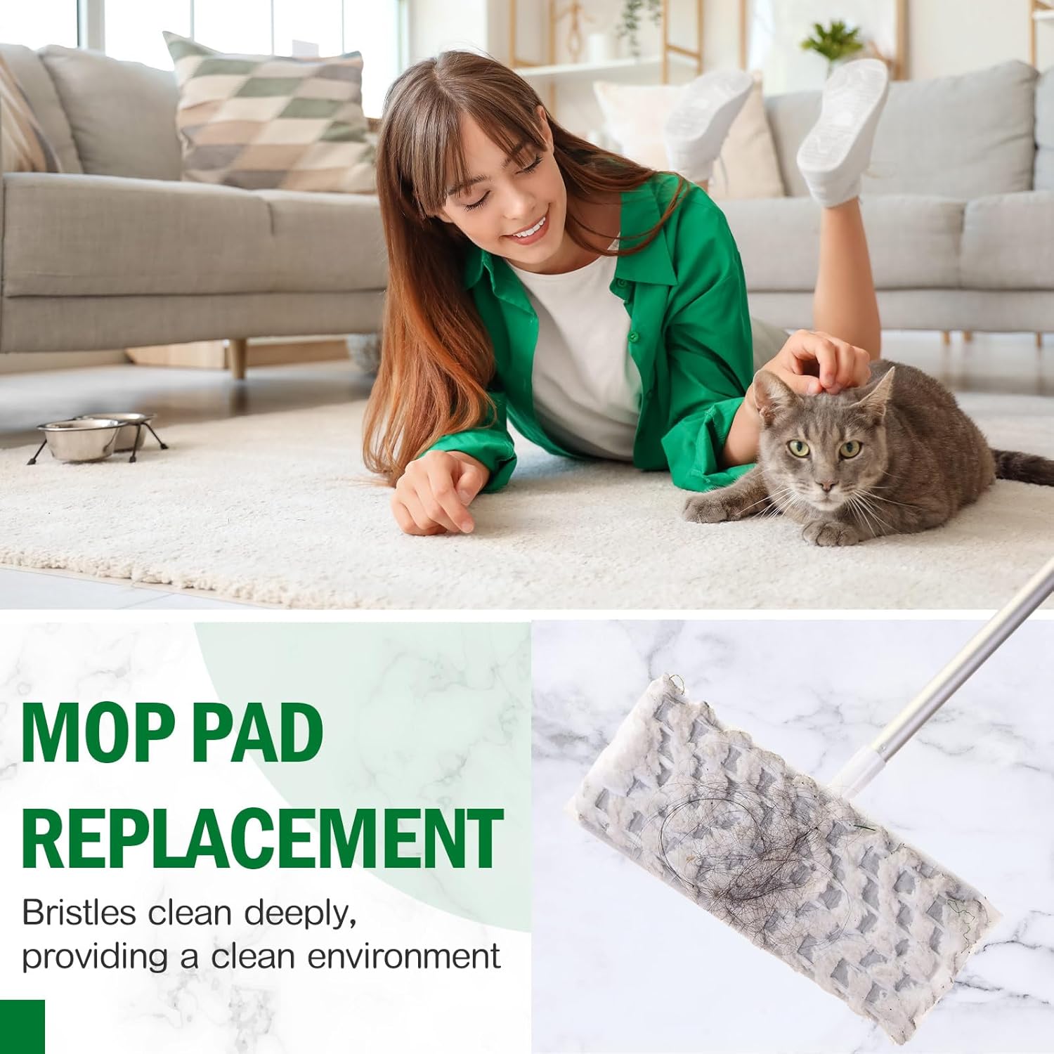 Gejoy 300 Count Heavy Duty Dry Mop Pads for Swiffer Sweeper