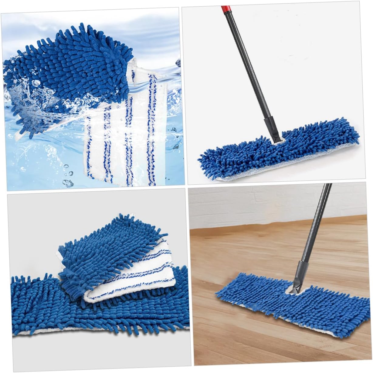 PACKOVE 2Pcs Chenille Mop Replacement Pads Reusable