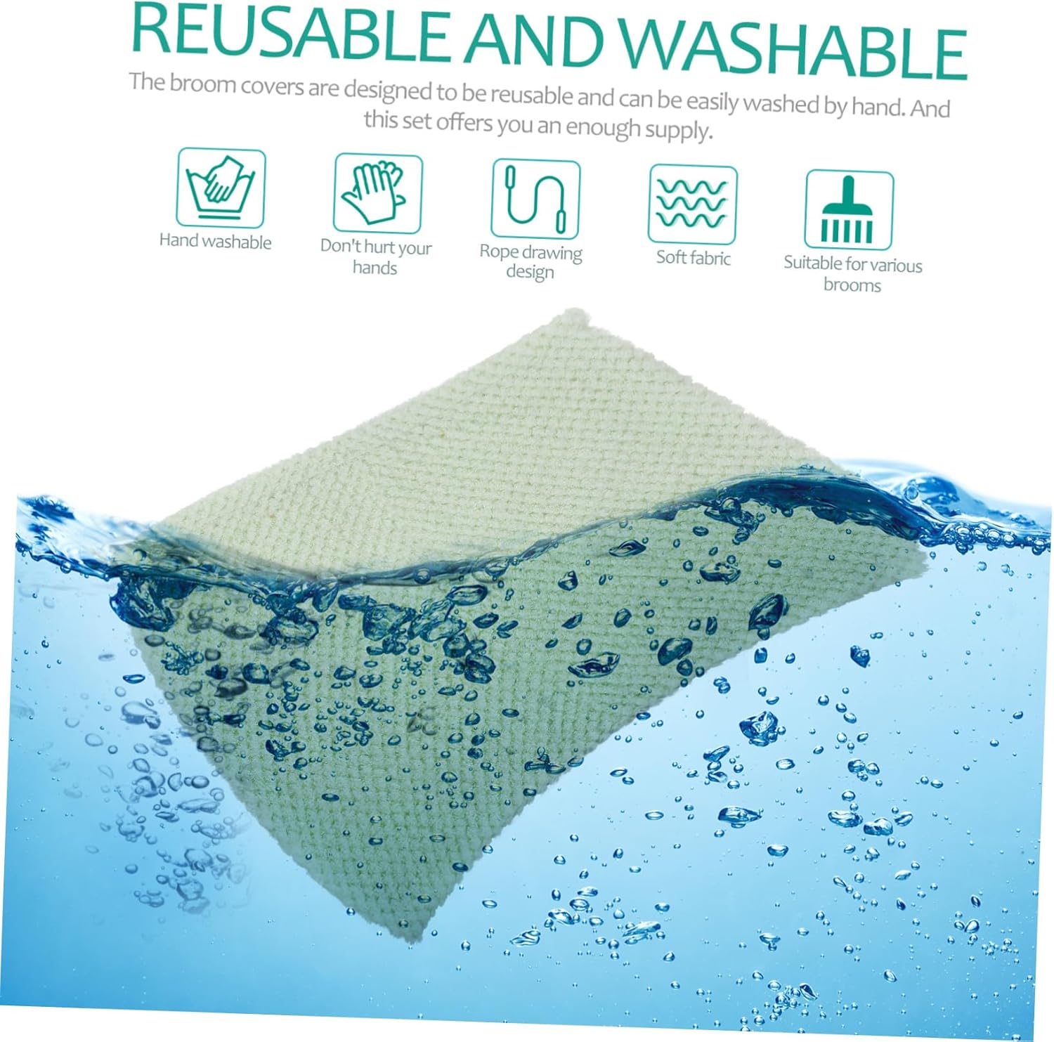 CALLARON Reusable Mop Covers Washable Easy to Use