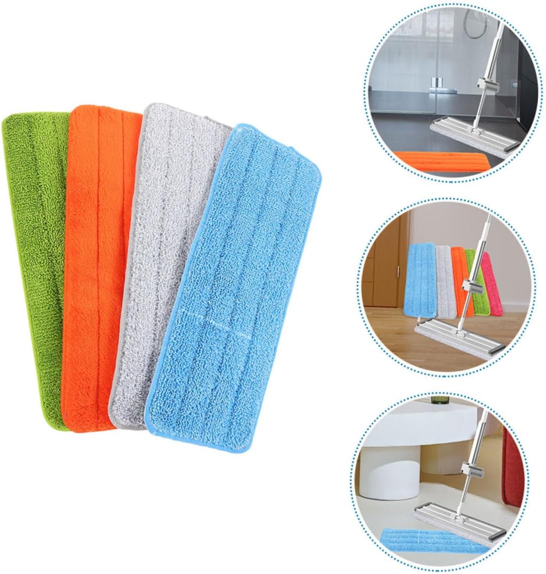 4Pcs Washable Fiber Cloth Mop Pads for Hardwood Floors
