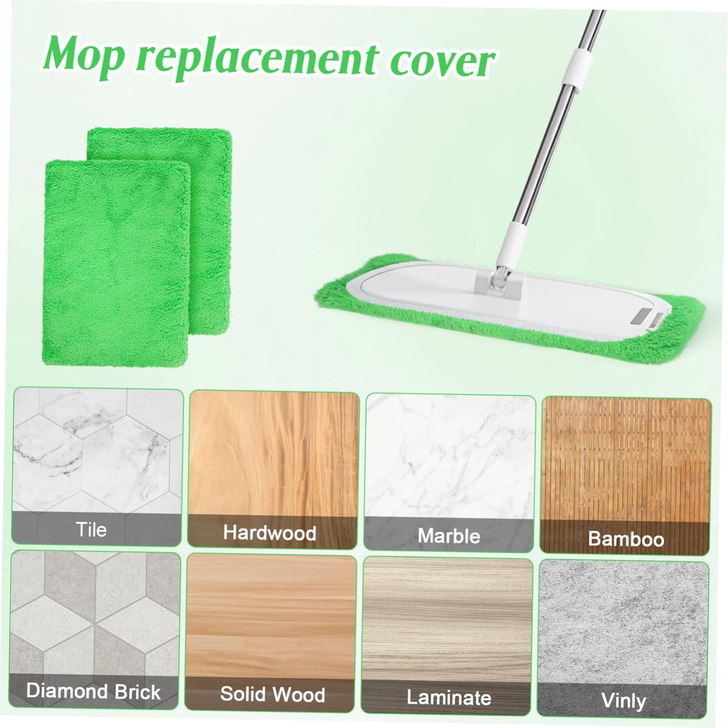 CALLARON Microfiber Mop Pads 6 Pack Reusable Replacement