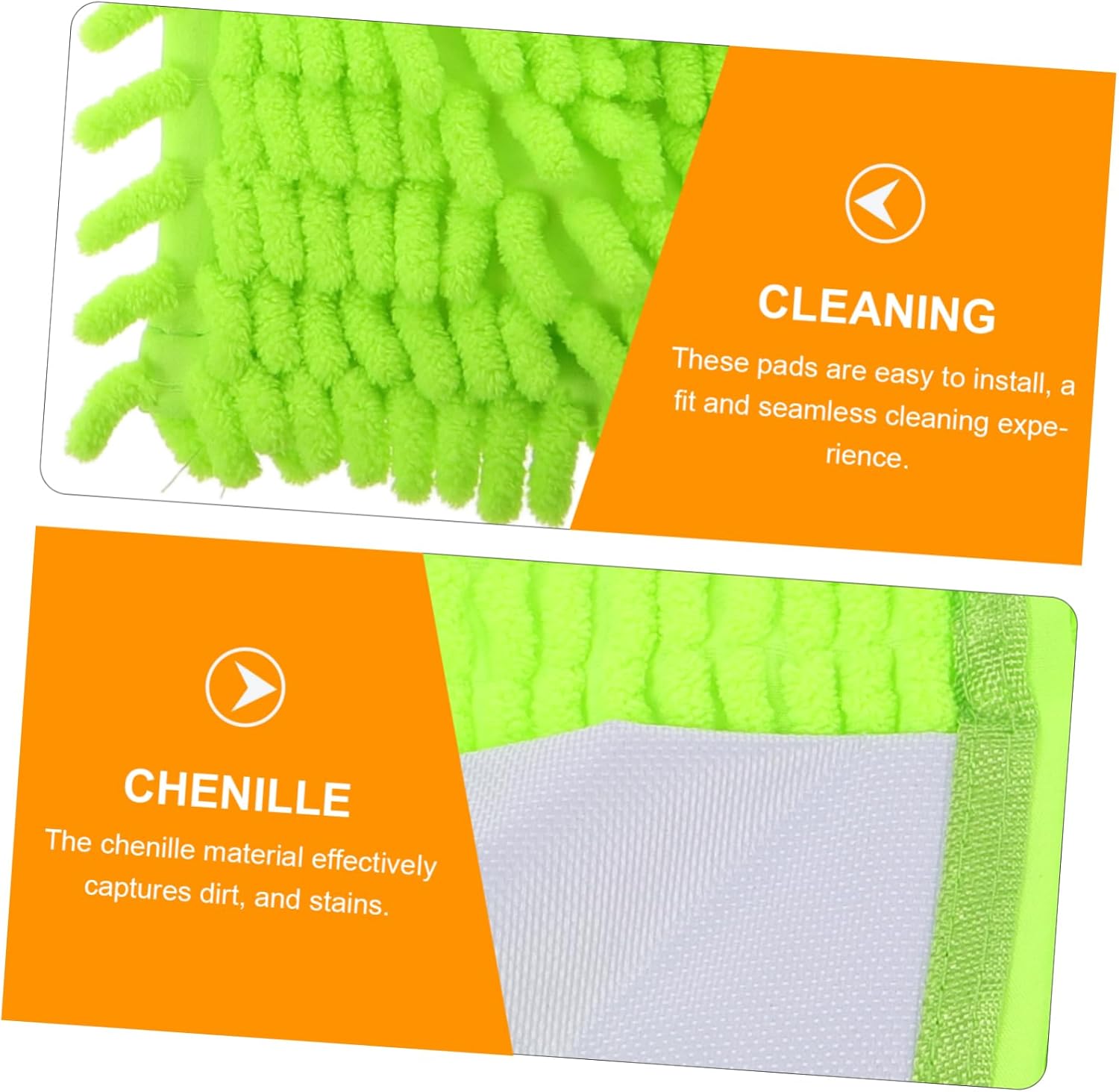 2pcs Minkissy Mop Cloth Replacement for Dry Mop Microfiber Floor Cloths