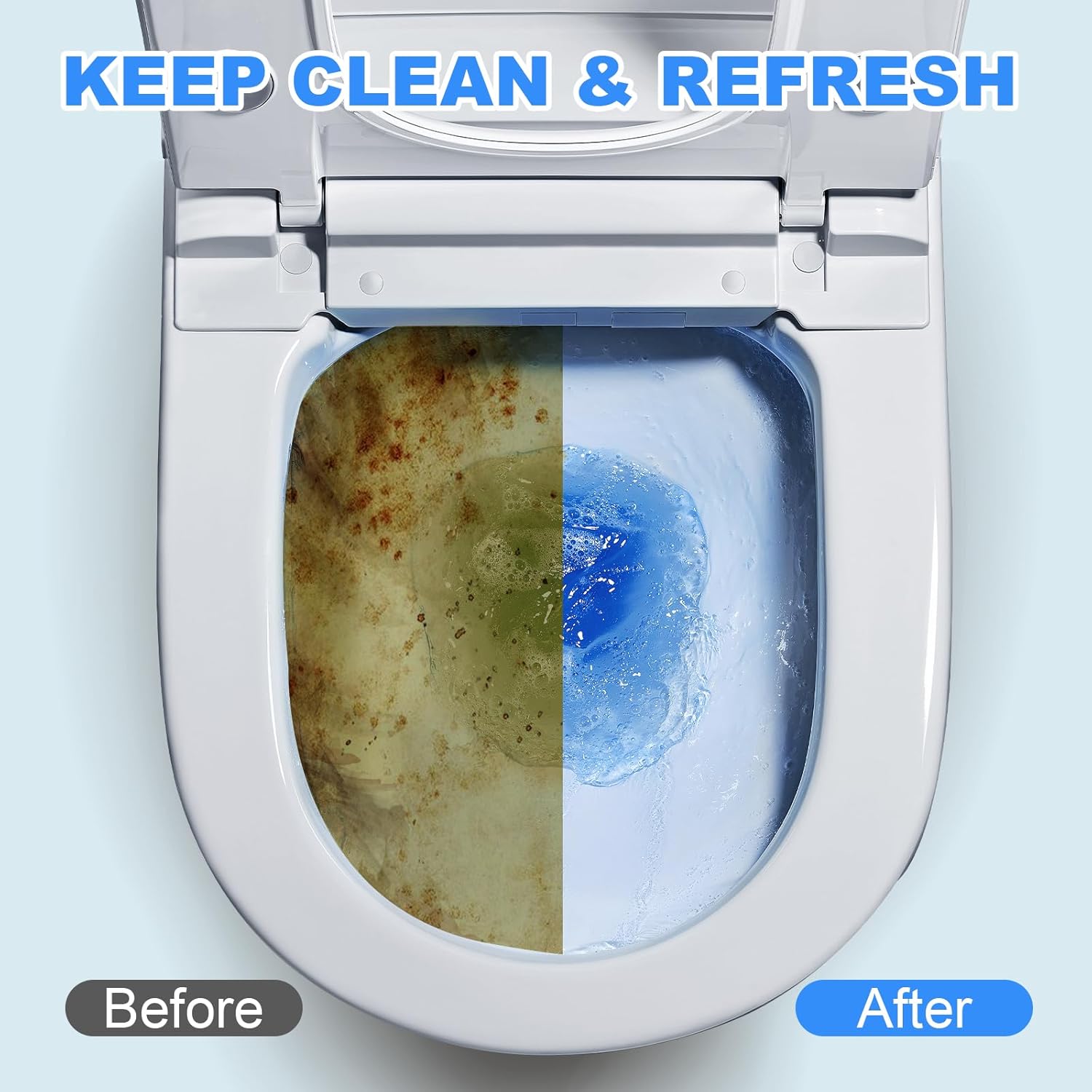 CHMI 100 Pack Toilet Bowl Cleaner Tablets - Blue