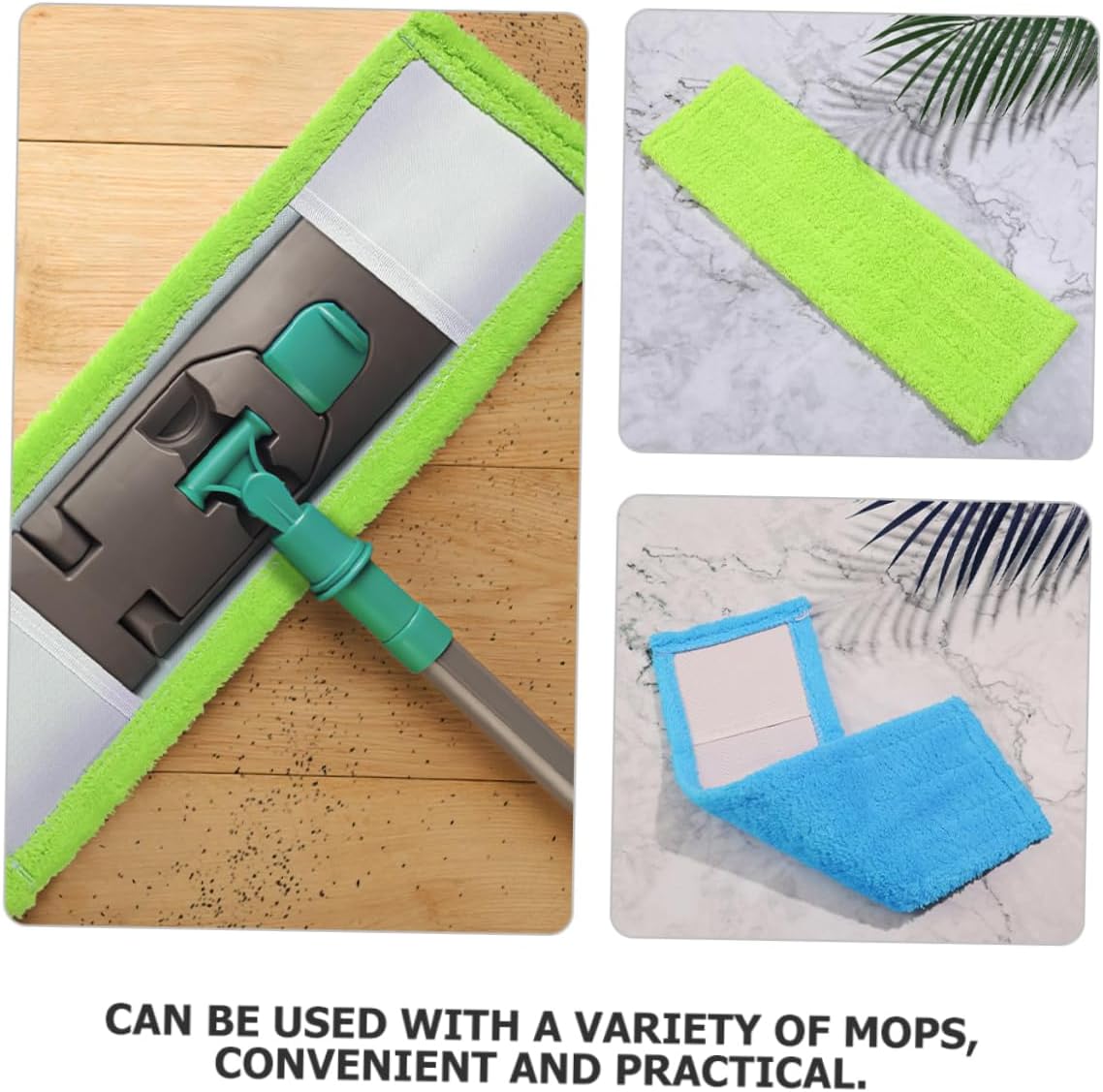 2pcs Thick Coral Fleece Mop Pads Replacement 1