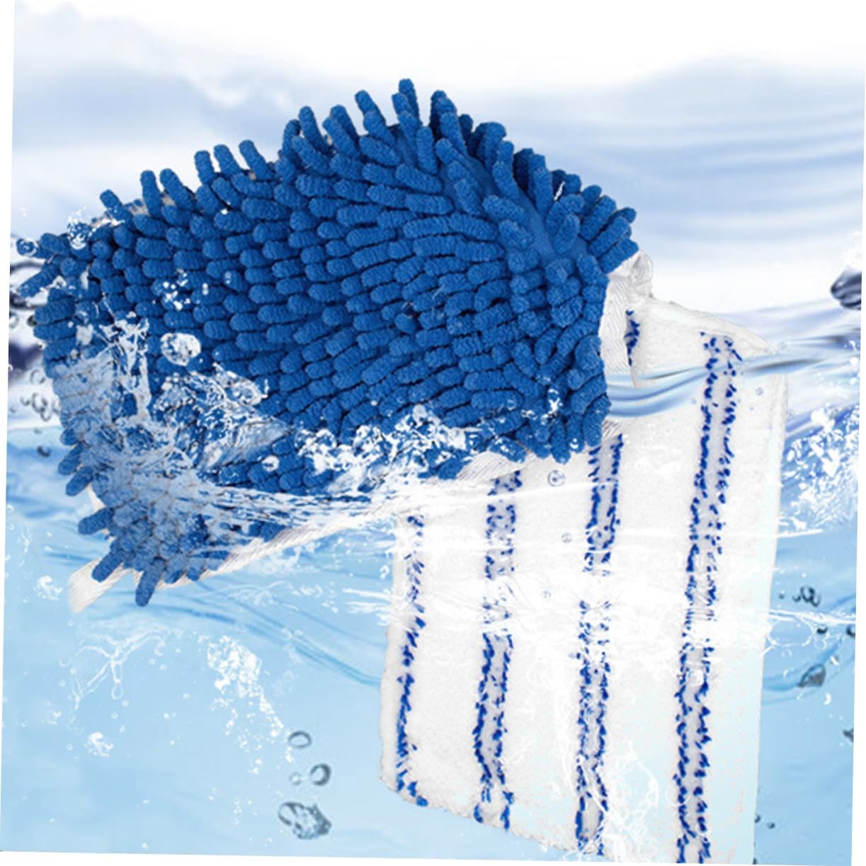 PACKOVE 2Pcs Chenille Mop Replacement Pads Reusable