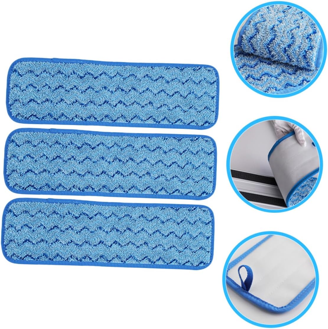 PACKOVE 3pcs Washable Mop Head Refills for Tile and Marble Cleaning