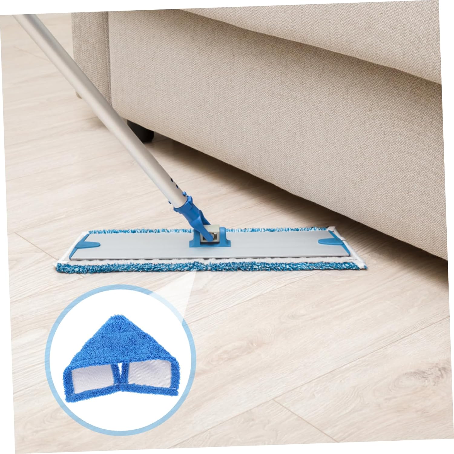 SHERCHPRY Microfiber Mop Head Refill Pads 4-Pack