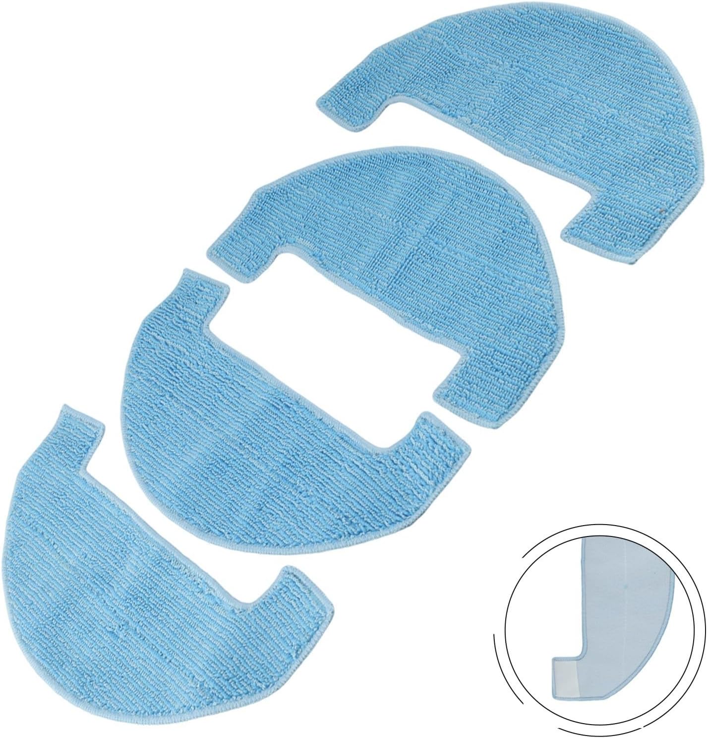 CRIDENG Mop Cloth Kit for Mova E10 4pcs Microfiber Washable Replacement Pads
