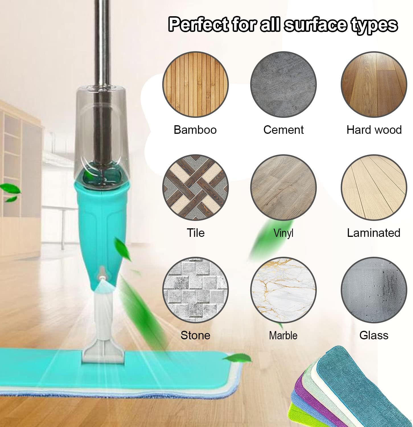 Replacement Microfiber Mop Heads Set of 2 2 Packs