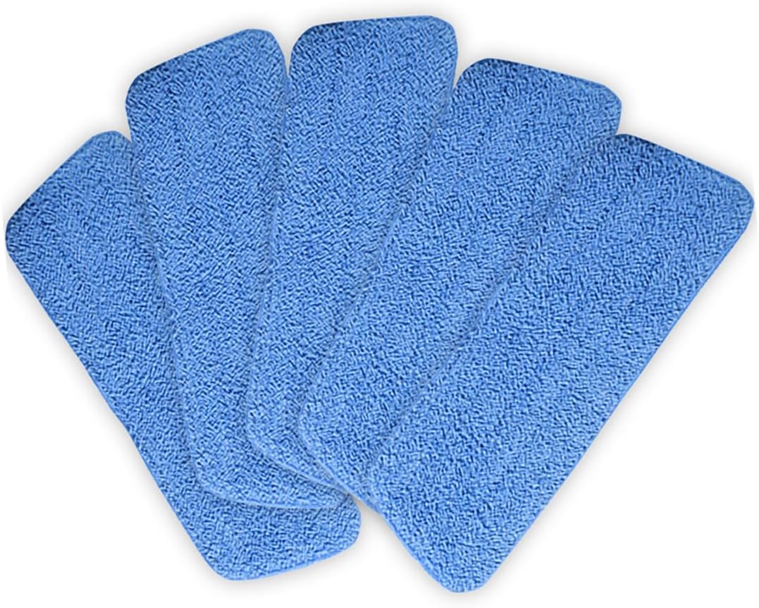 5-Pack Microfiber Mop Pads for Wet Dry Mopping