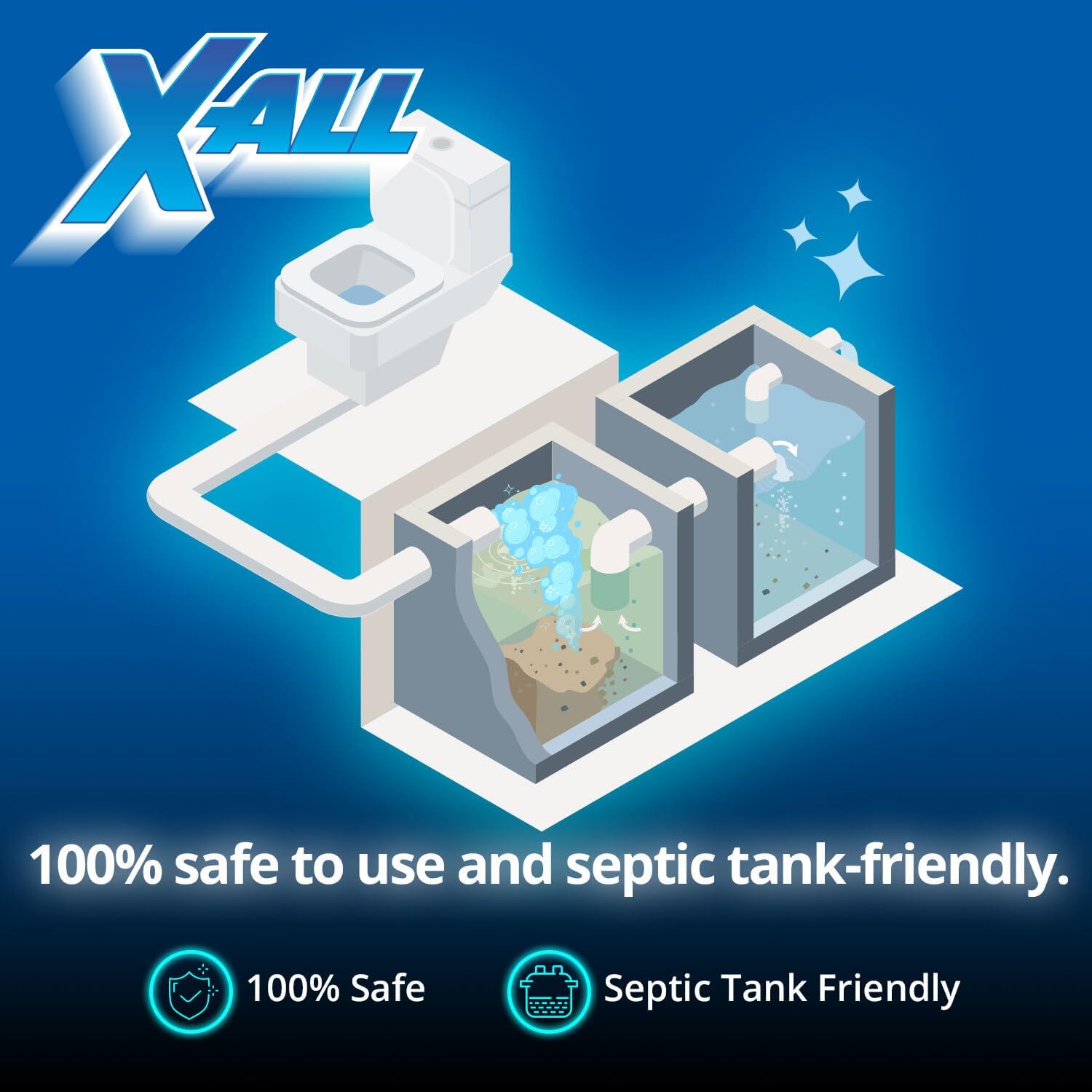 X All Foaming Toilet Cleaner - Self-Activating Powder