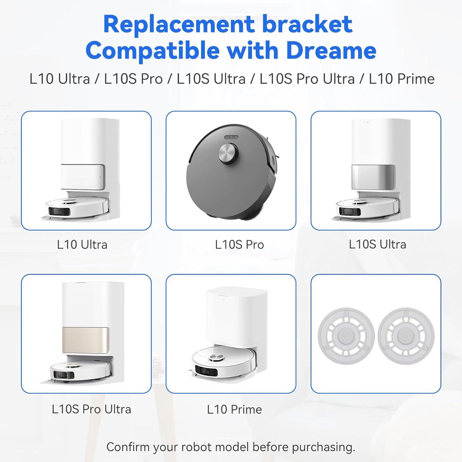 Sgizoku Mop Pad Plate Holder Replacement for Dreame Xiaomi Robot Vacuums