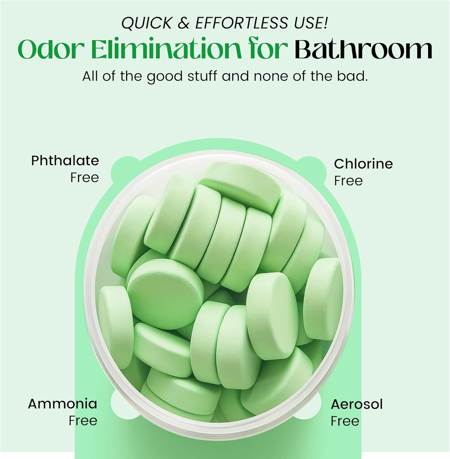 FreshExit Toilet Deodorizer Tablets 60 Count Citrus Scent