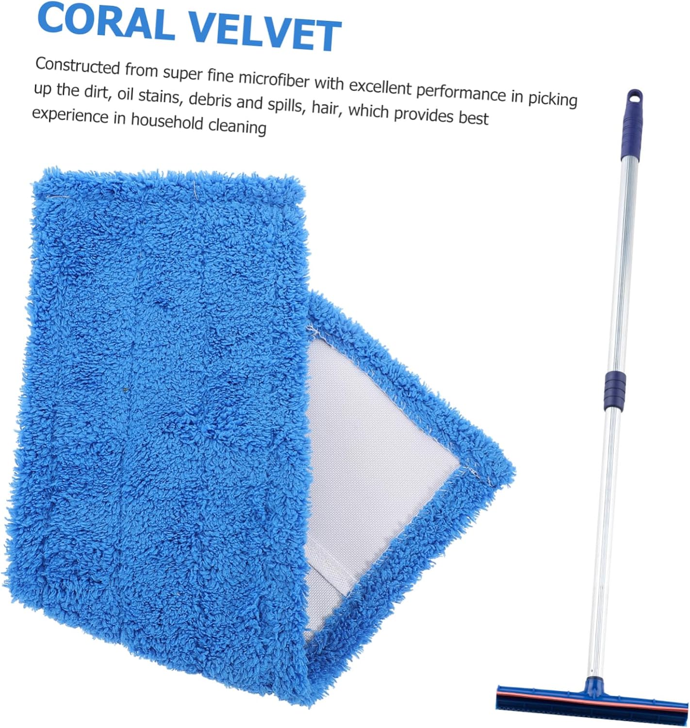 CALLARON Microfiber Dust Mop Replacement Head Blue