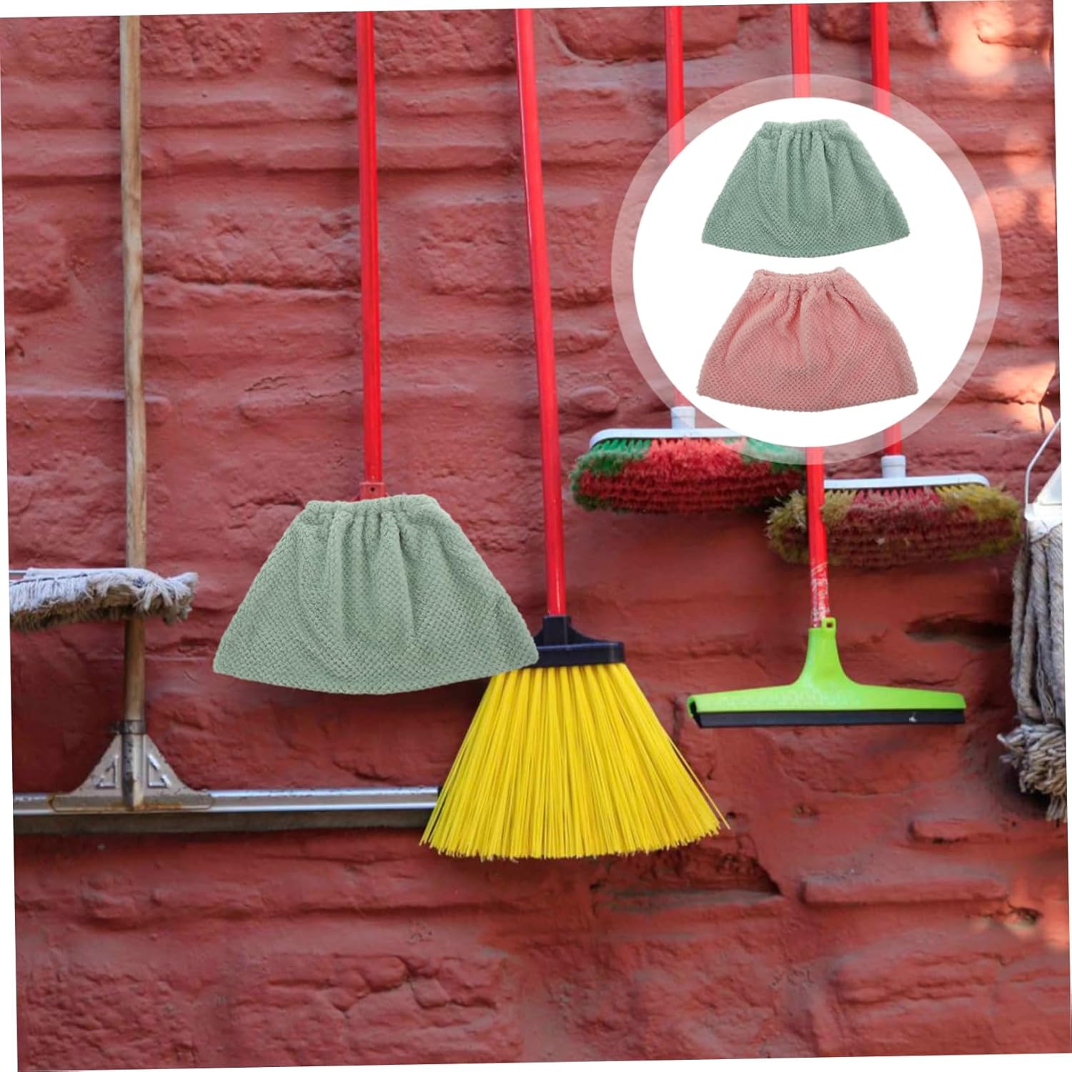 2pcs Reusable Broom Cover Cleaning Cloths
