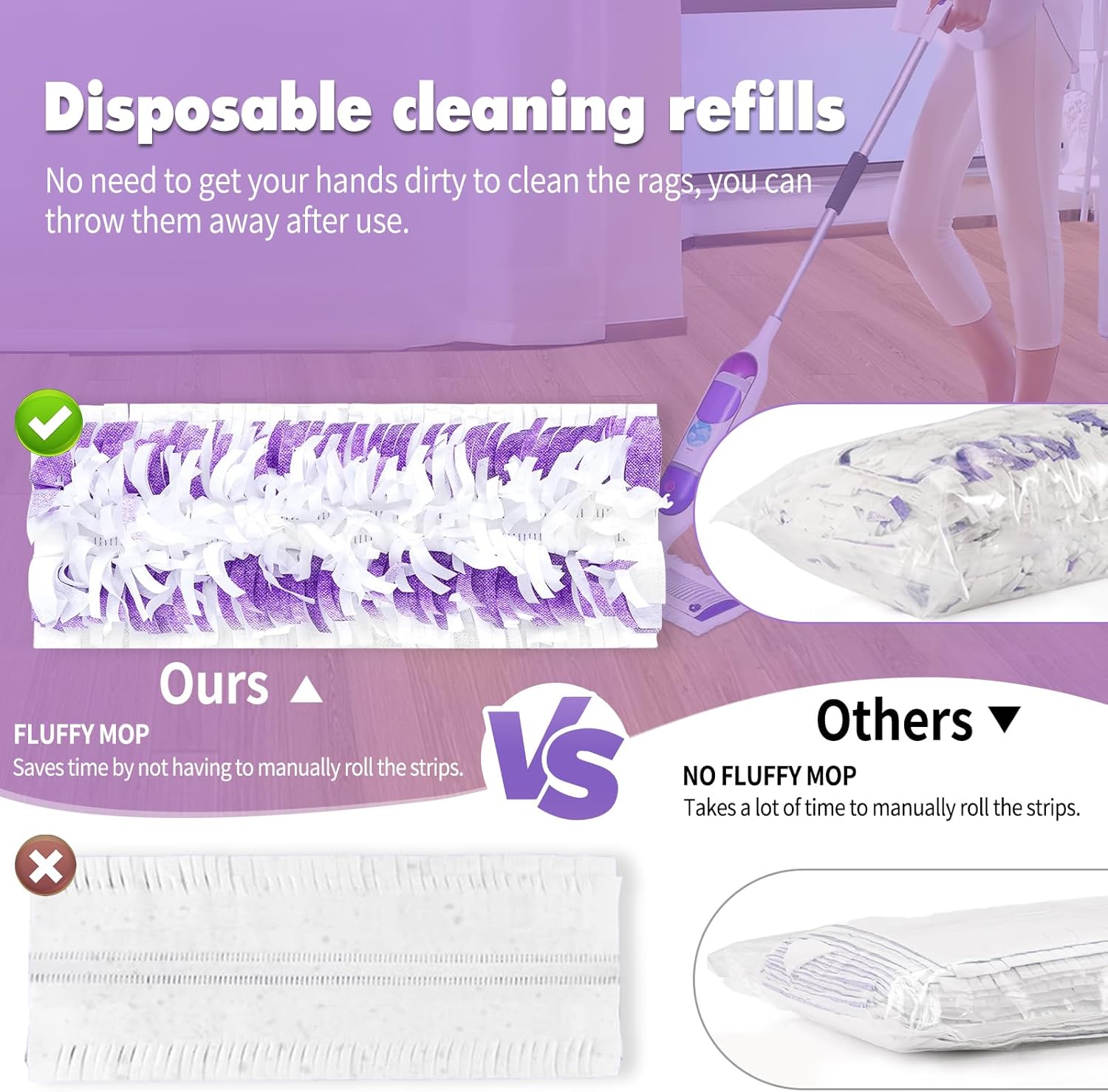 25 Pack Disposable Mopping Pads for Swiffer PowerMop 1