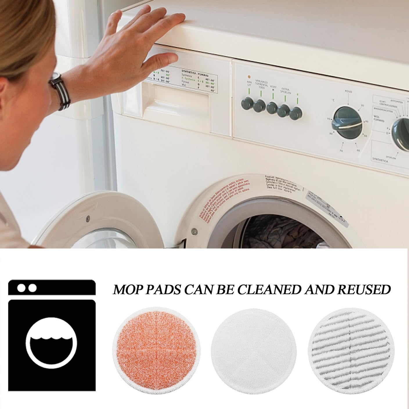 BeiLan Spin Wave Mop Pads 12 Pack Replacement for Bissell