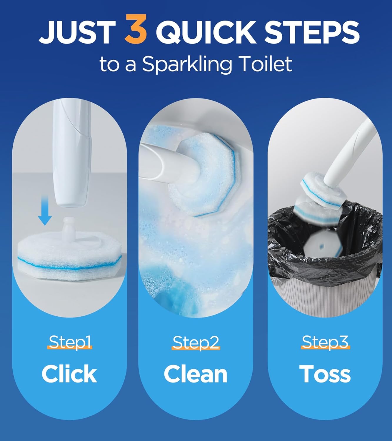 Caspeak 64-Count Toilet Wand Refills with Fresh Fragrance
