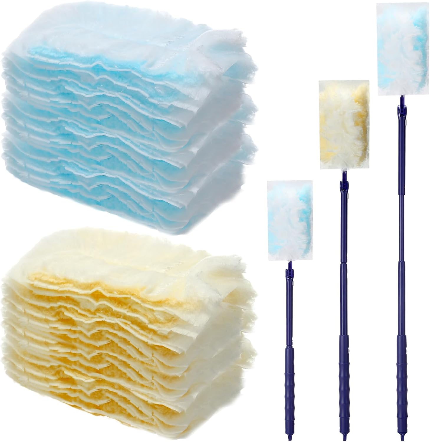 Maxcheck 180 Pcs 180 Disposable Duster Refills with 3 Handles