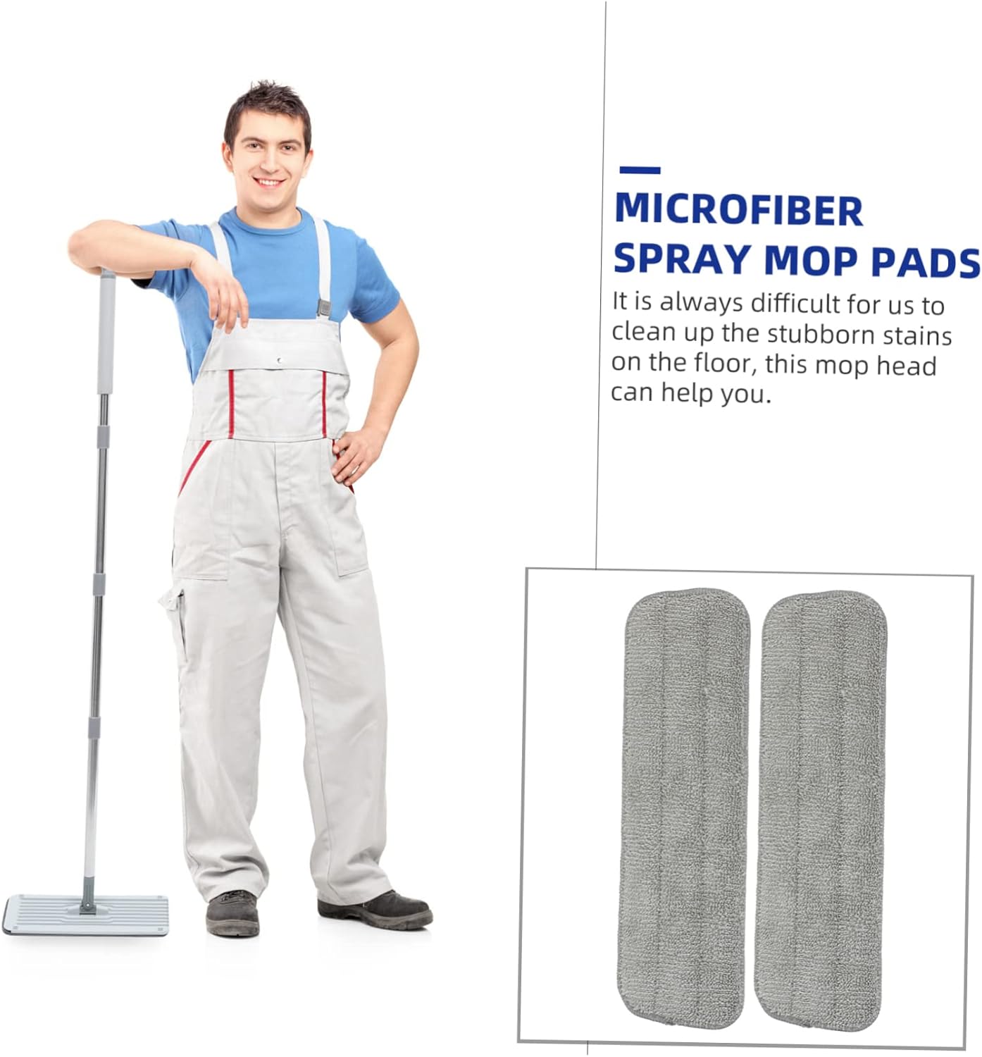 Minkissy 5-Pack Washable Dust Mop Pads for Commercial Use