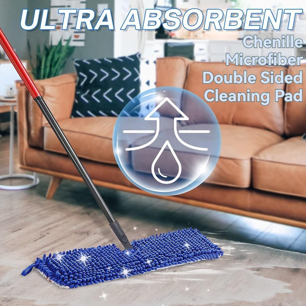 DRKLEAN Microfiber Mop Refill Pack of 6