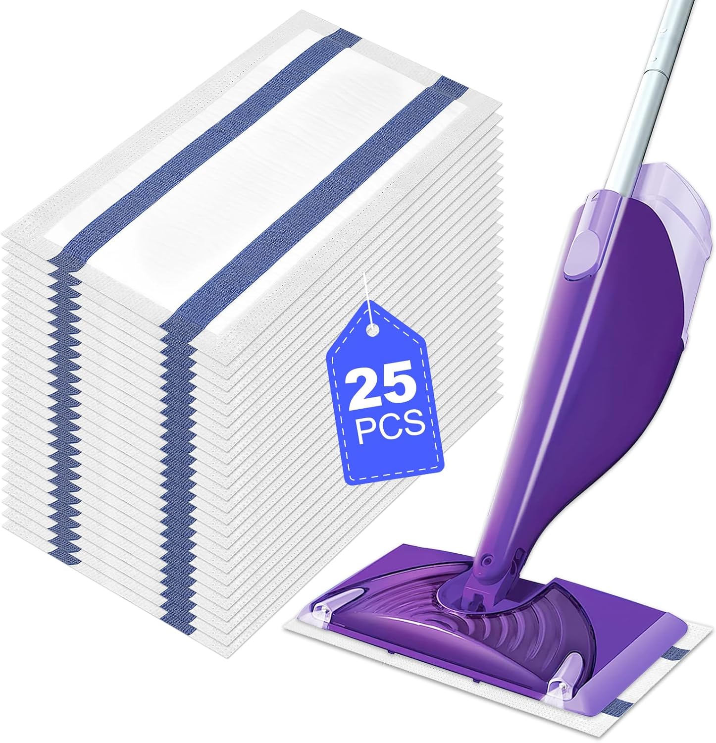YagoDago 25 Count Swiffer Compatible Mop Pads