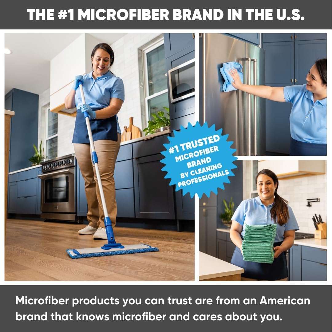 3Pack Microfiber Mop Replacement Heads for Deep Cleaning