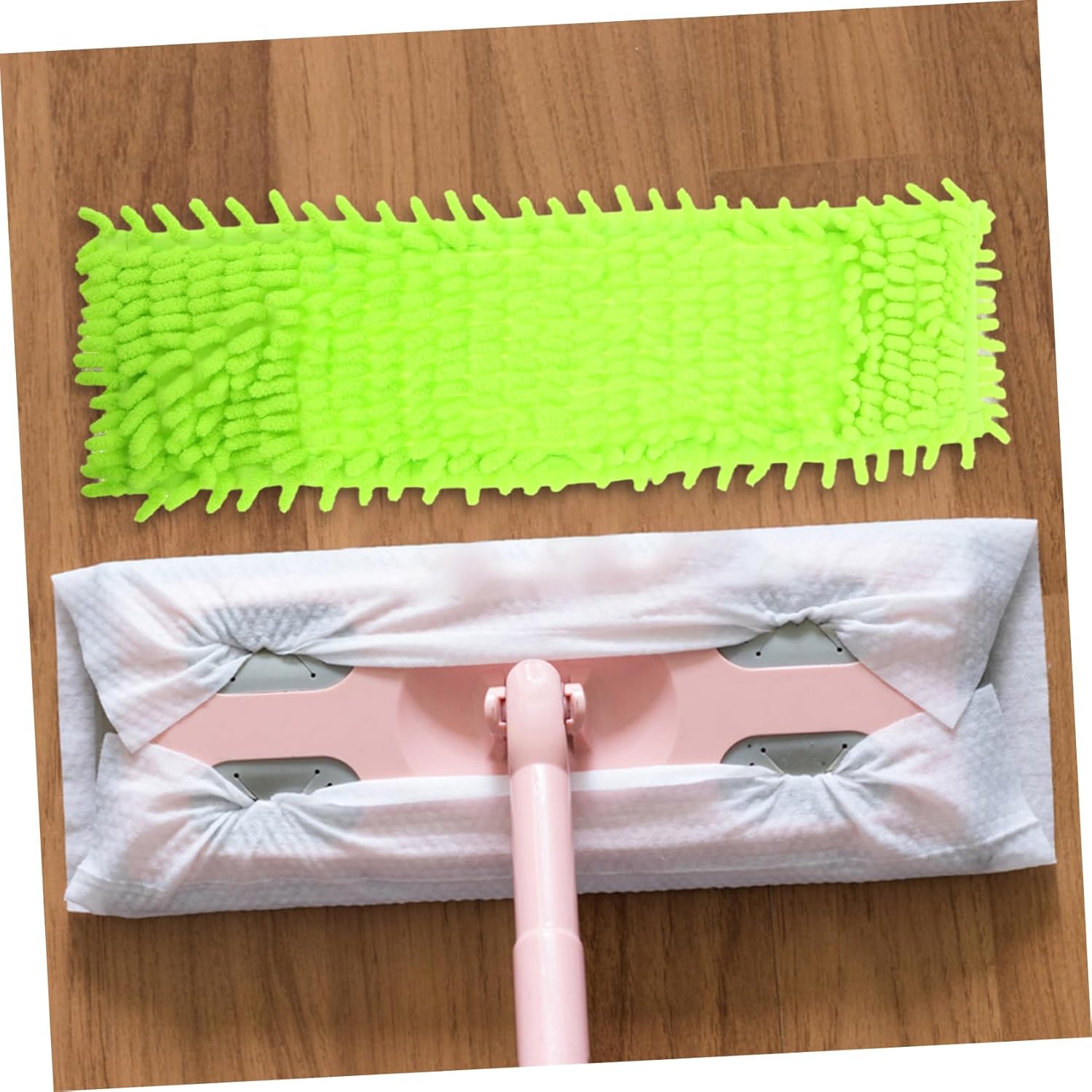 2pcs Minkissy Mop Cloth Replacement for Dry Mop Microfiber Floor Cloths