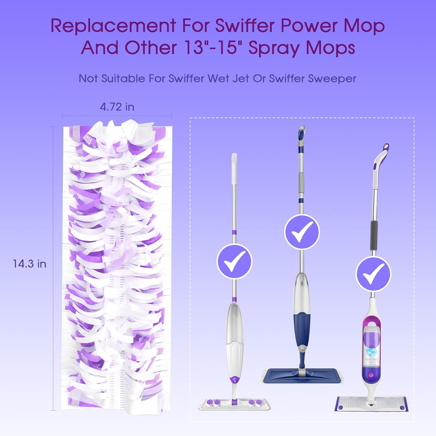 21 Pack Disposable Mop Pads for Swiffer Power Mop