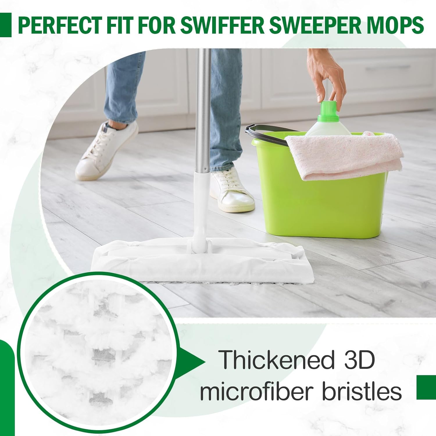 Gejoy 300 Count Heavy Duty Dry Mop Pads for Swiffer Sweeper