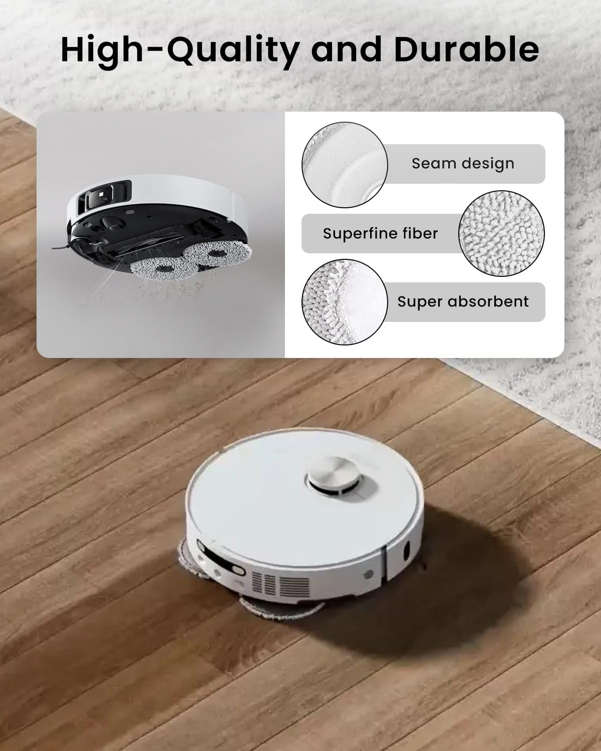 Rrochio Replacement Mop Pads for Dreame Vacuums