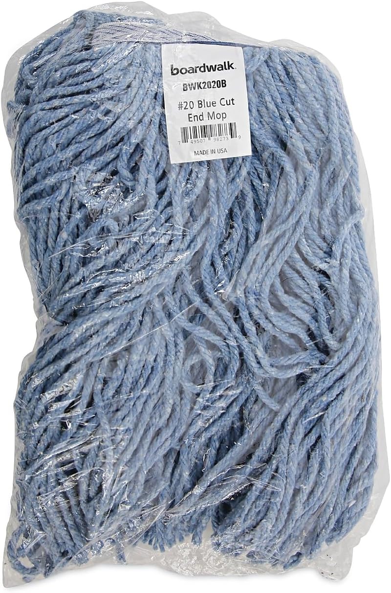 Boardwalk BWK2020B Mop Head No 20 Cut-End Blue