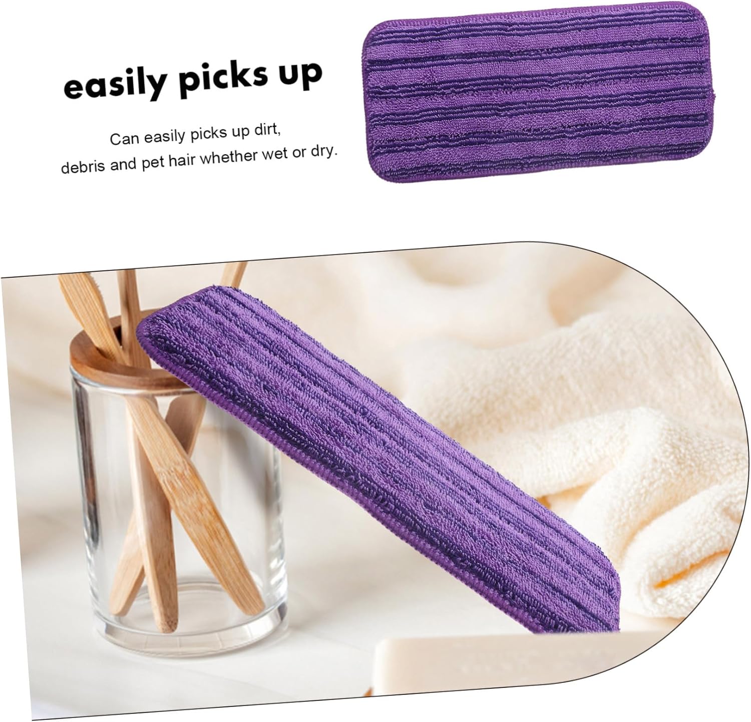 2pcs Microfiber Mop Pad Refill Washable