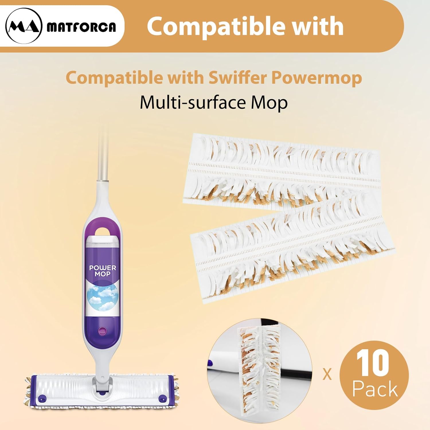 10 Pack Swiffer PowerMop Compatible Refills