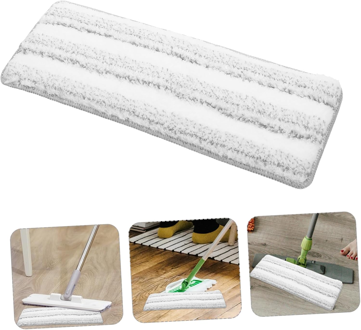 Ipetboom 3pcs Thickened Microfiber Mop Pads Refill