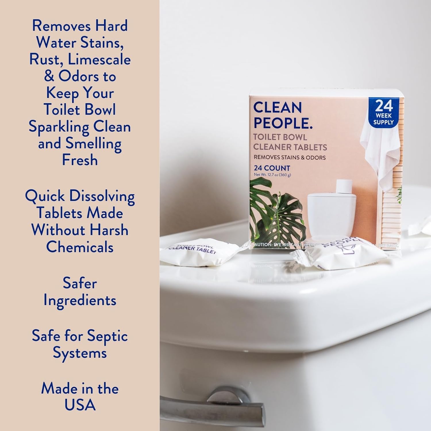 THE CLEAN PEOPLE Toilet Bowl Cleaner Tablets 24 Count 1