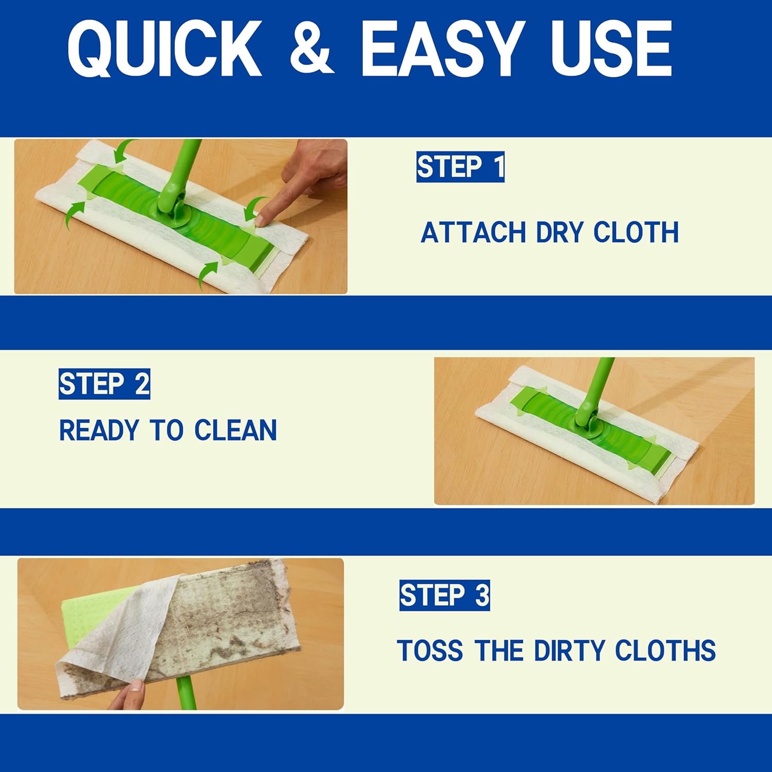 Peachicha Dry Sweeping Cloths Refills 80 Count Pack
