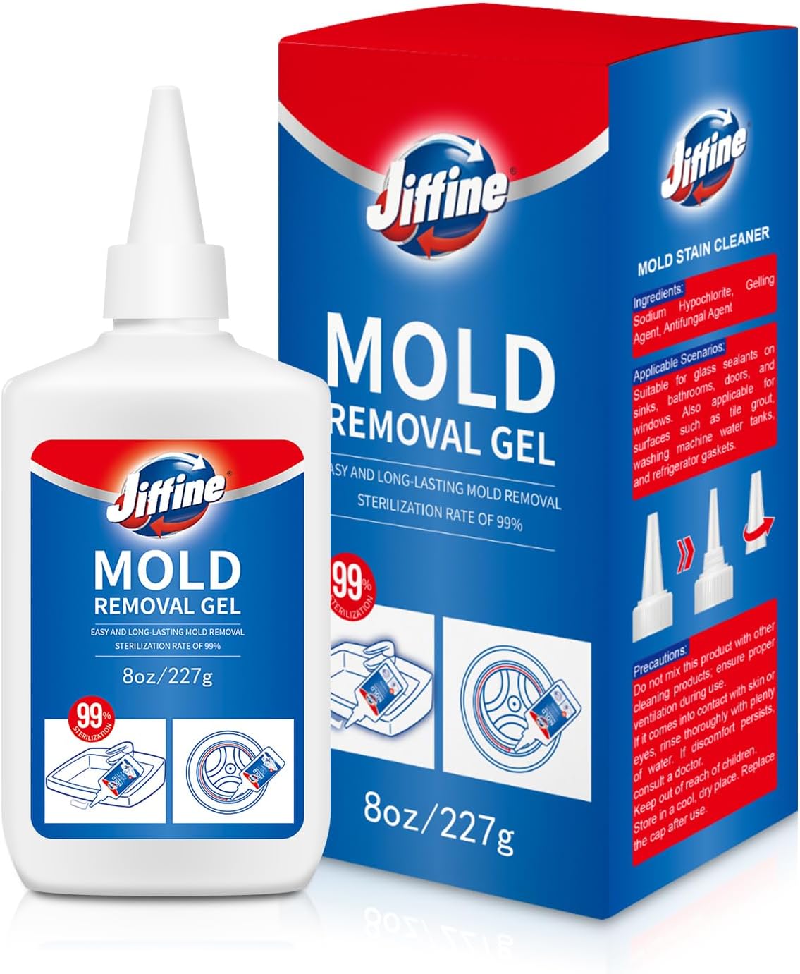 Jiffine Mold Stain Remover Gel - 8 Fl Oz