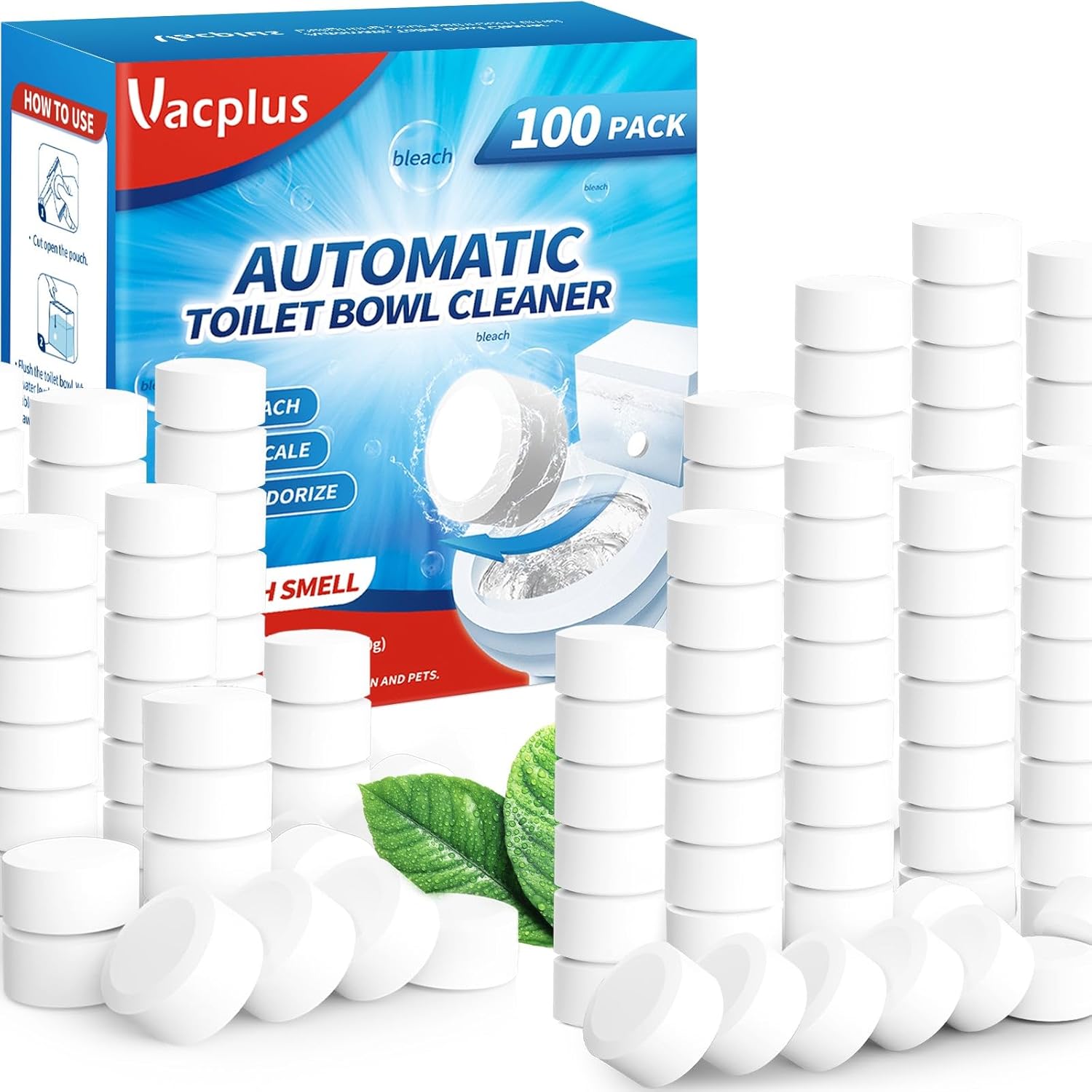 Vacplus Toilet Bowl Cleaner Tablets 100 Pack 1