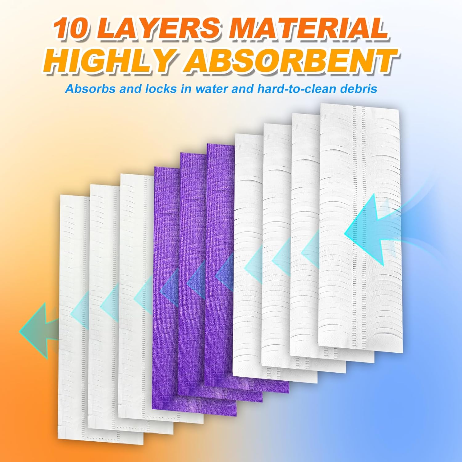MyKEEPOW 12 Pack Disposable Mop Pads Refills