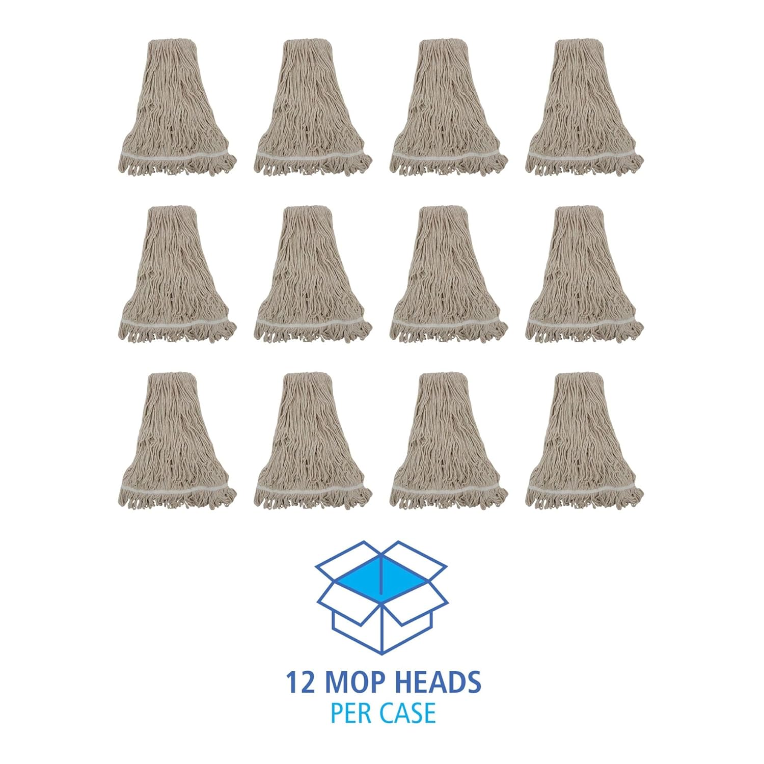 Boardwalk Replacement Mop Head 32-Oz White Premium Cotton