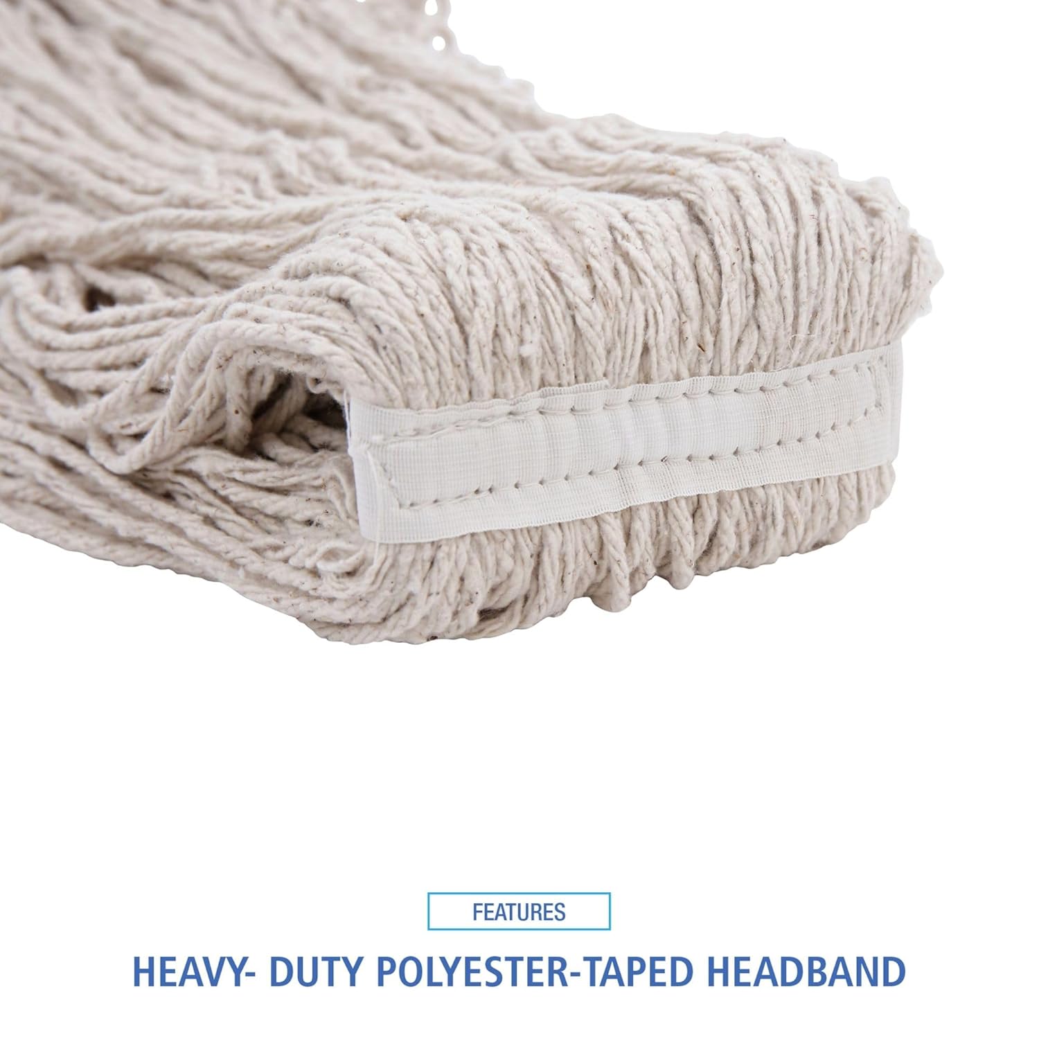Boardwalk Replacement Mop Head 32-Oz White Premium Cotton