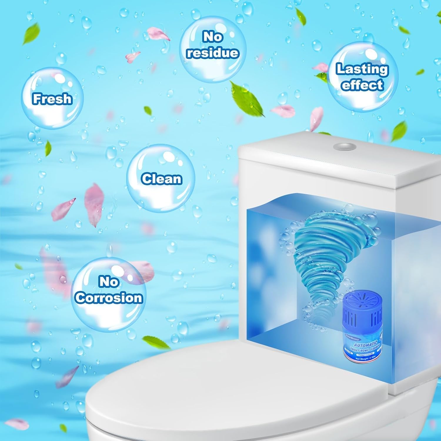 OceanBreezy Toilet Bowl Cleaner 3 Bottles Set