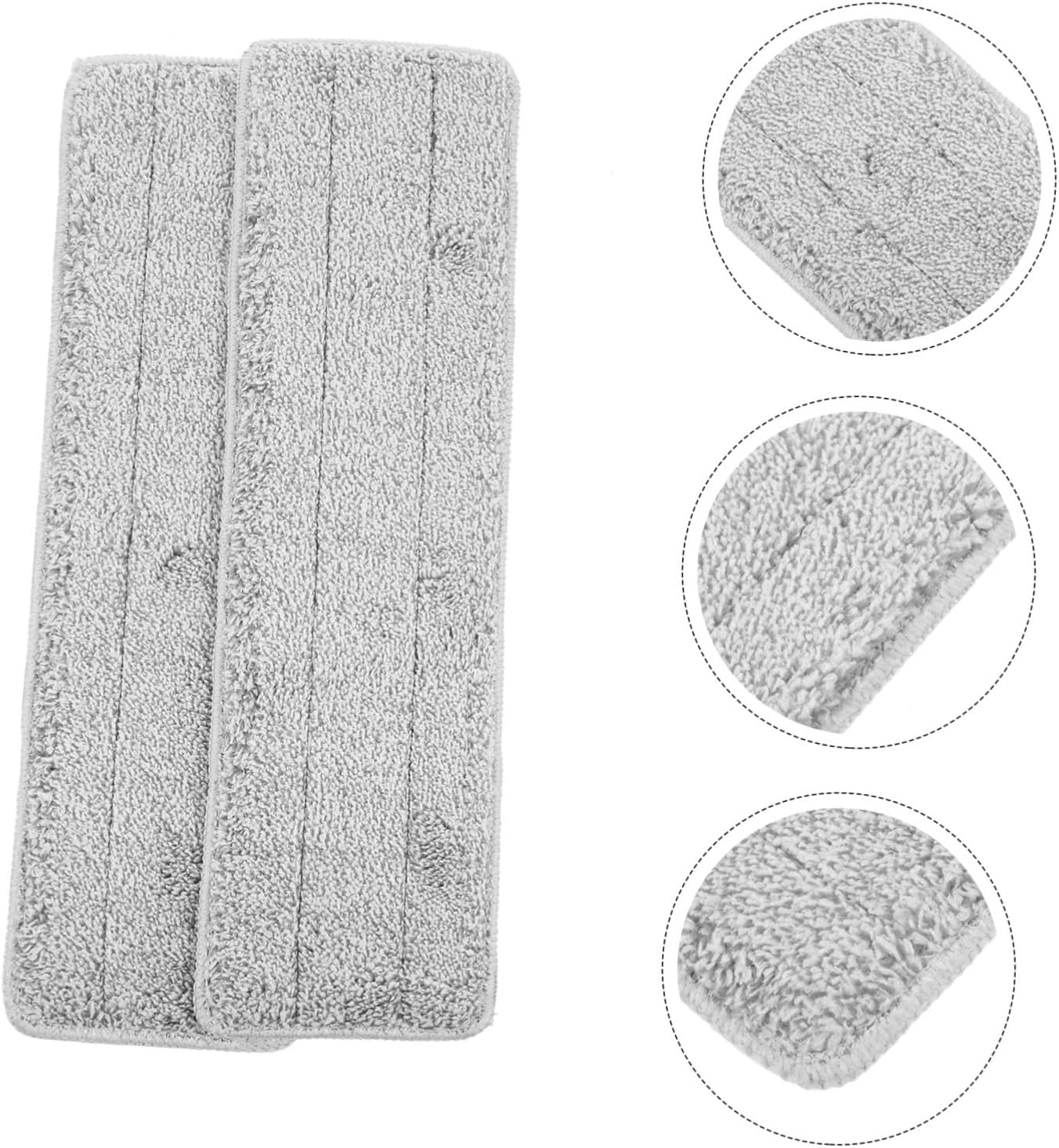 CALLARON 2 Pcs Reusable Fiber Mop Pads for Home Office Restaurant Cleaning