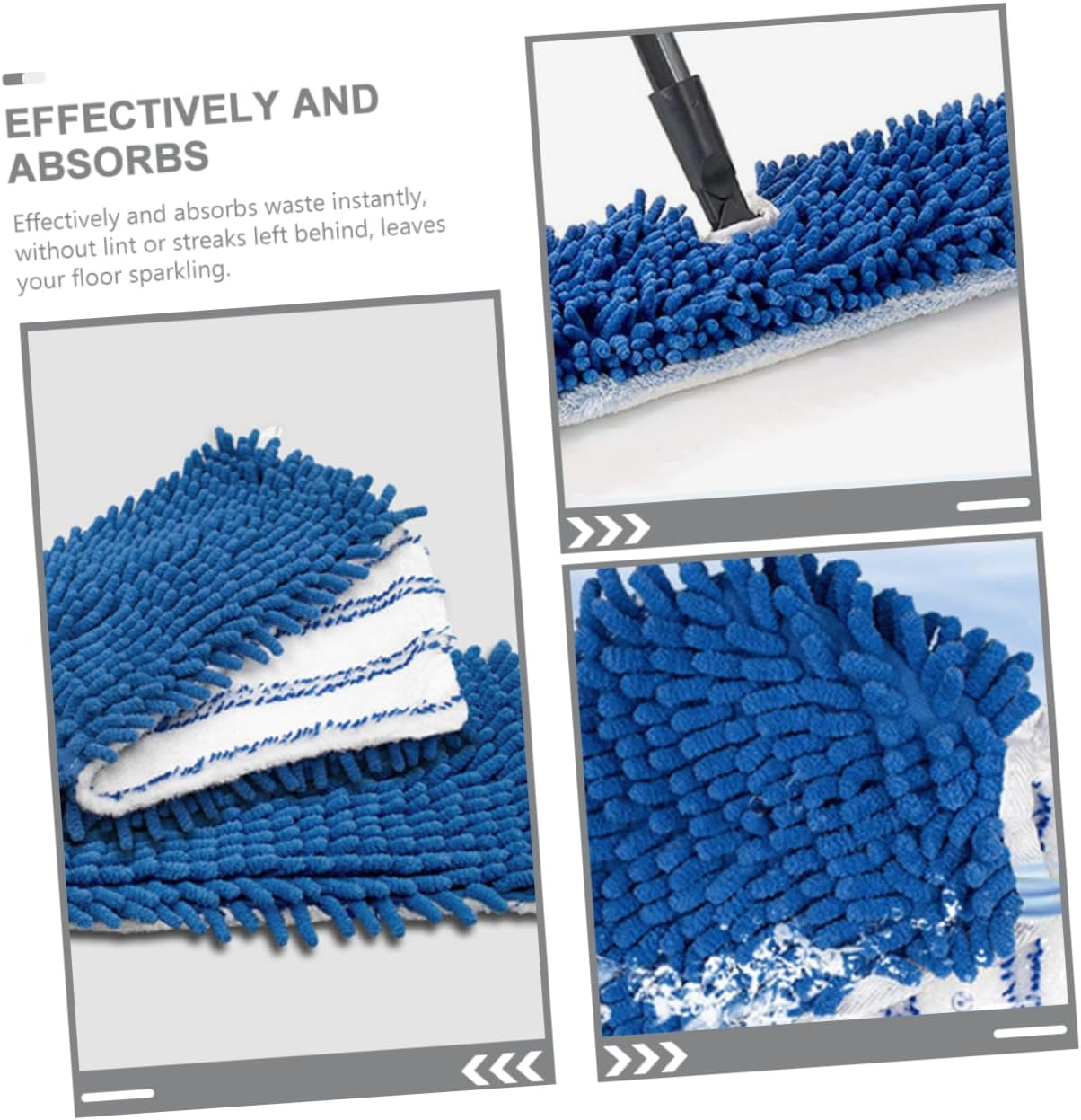 Ipetboom Chenille Mop Pads Wet Dry Replacement 1