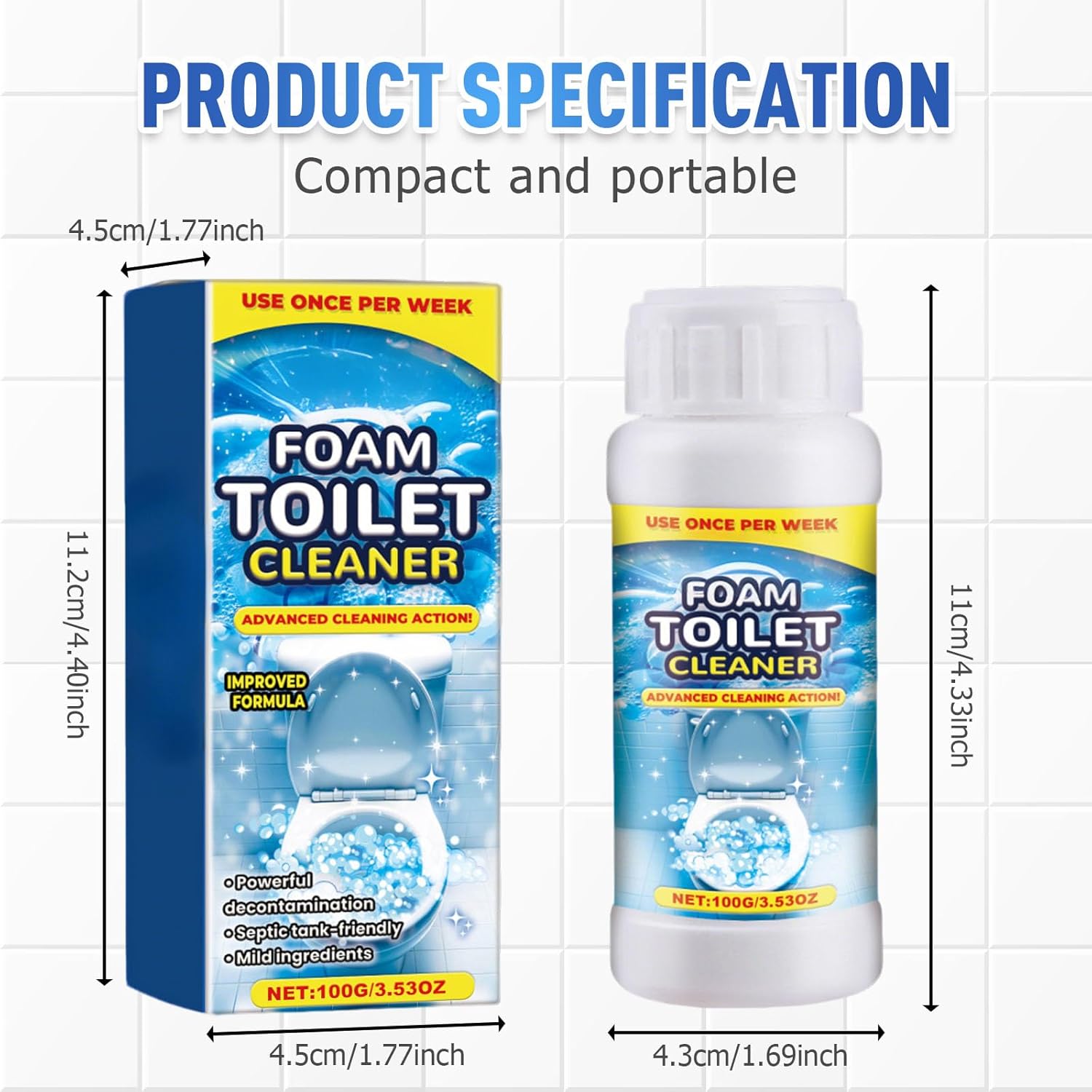 Juvhot Foam Toilet Cleaner - Septic Safe Powerful
