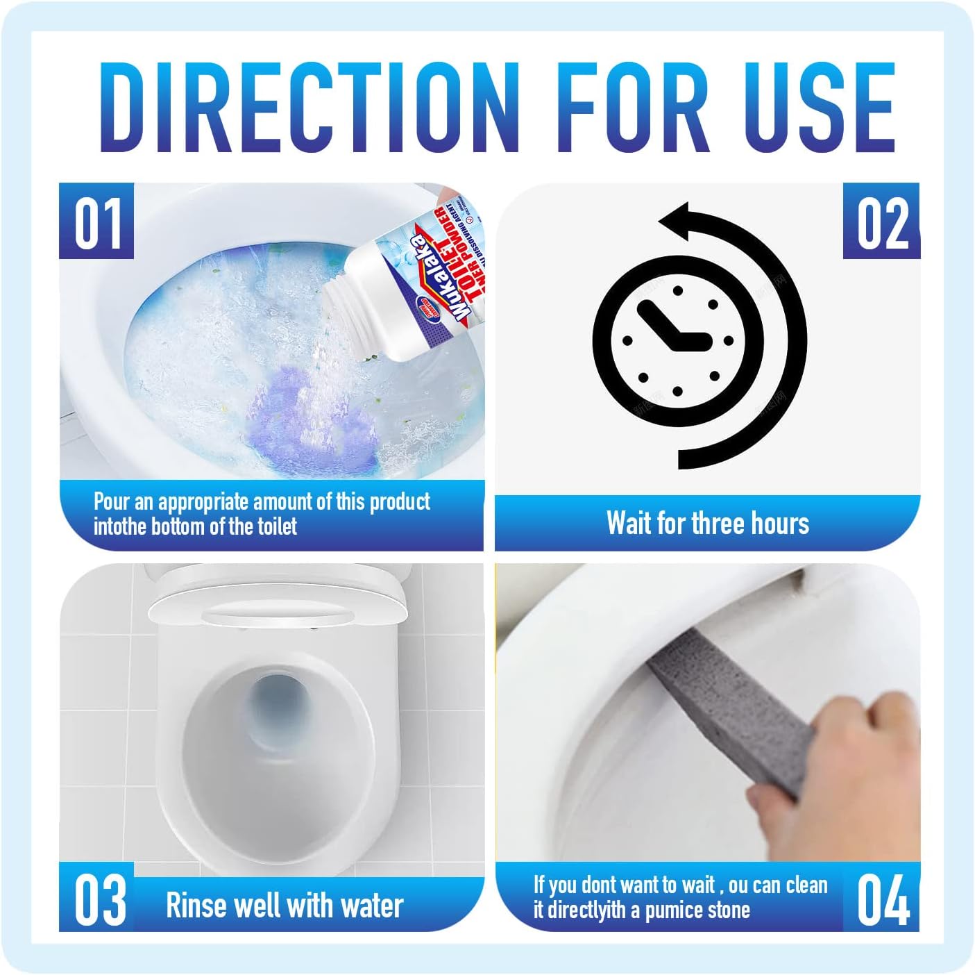 WUKALAKA Pumice Sticks for Toilet and Bathroom Cleaning