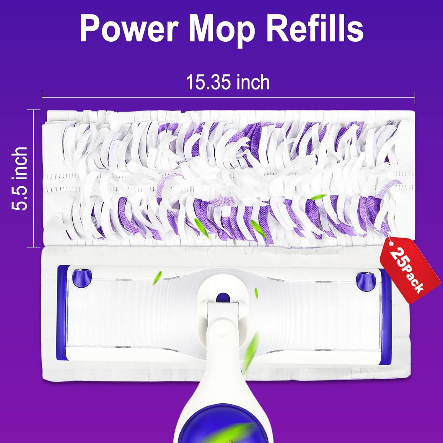 25 Pack Disposable Mopping Pads for Swiffer PowerMop 1