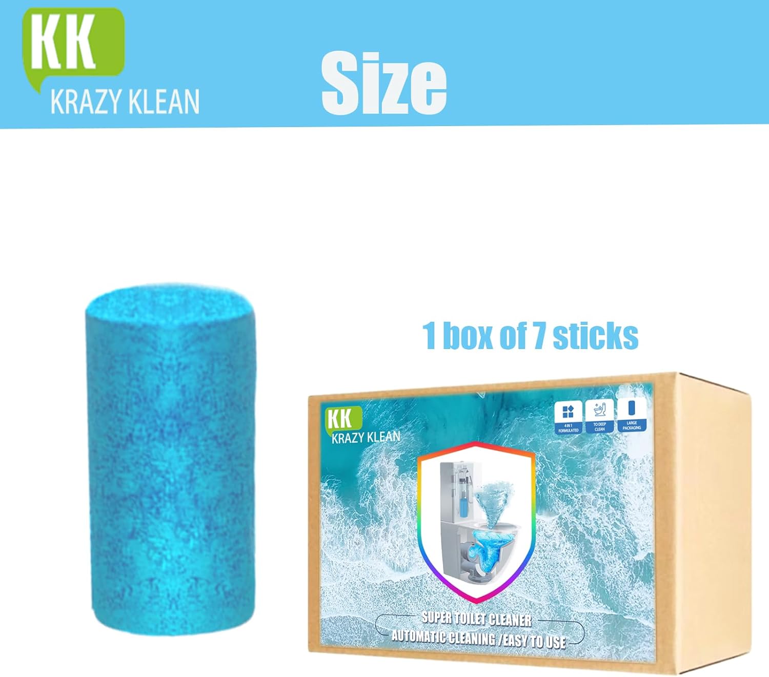 Krazy Klean Toilet Cleaner 7 Pcs Fresh and Clean
