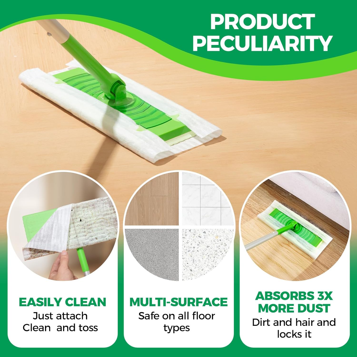 Dry Sweeping Cloths Mop Refills for Swiffer Standard Sweeper 150 Count